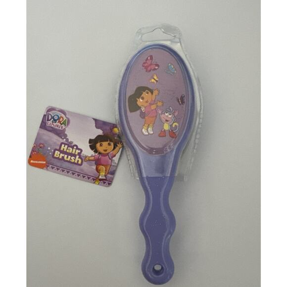 Nick Jr. Dora the Explorer & Boots Purple Sparkly Girls Brush Comb Hair NEW - Picture 1 of 5
